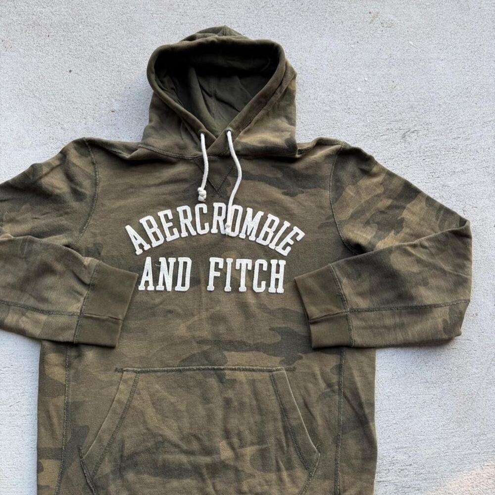 Abercrombie fitch hoodie camoflauge y2k medium